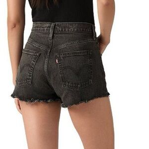 Levi's High Rise Dark Denim 501 Jean Shorts
